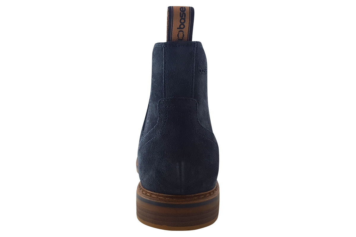 base london rampton navy mens boots back