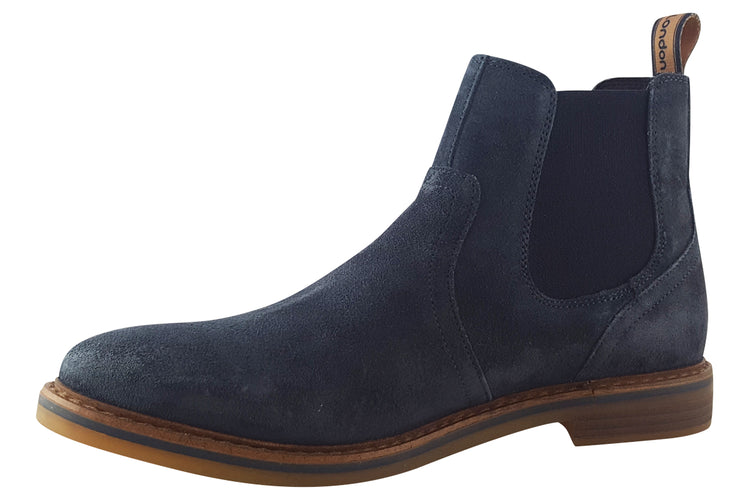 Base London Rampton Navy Mens Boots