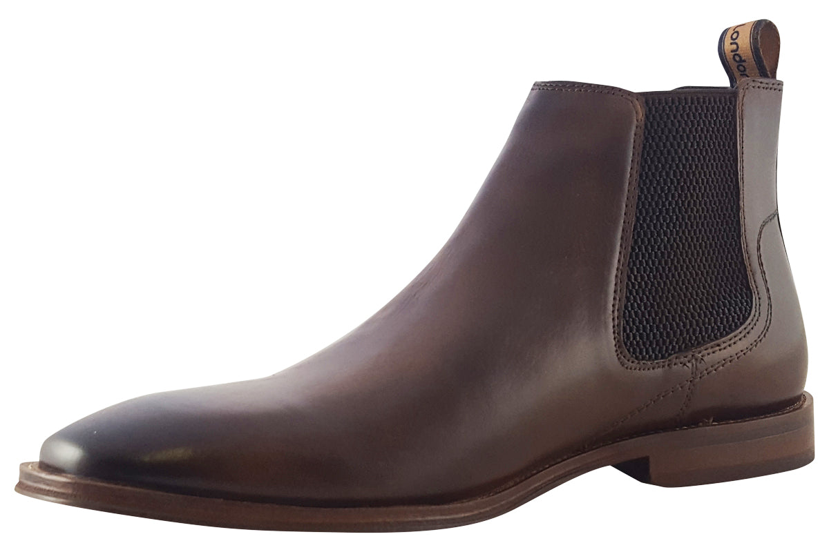 base london sikes washed brown mens boots left