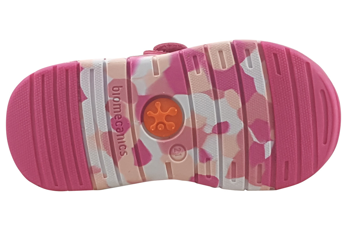 biomecanics ivy pink aqua girls first shoes sole
