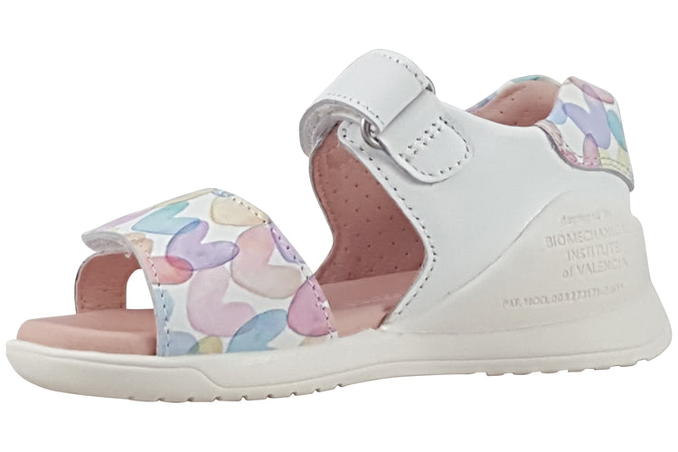 Biomecanics Jade 252141 White Hearts Girls Sandals