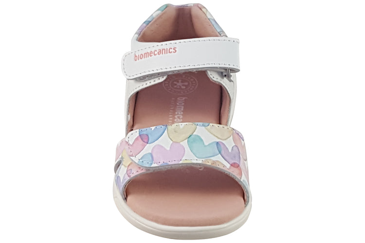 Biomecanics Jade 252141 White Hearts Girls Sandals