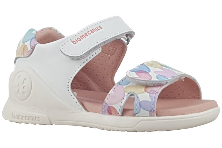 Biomecanics Jade 252141 White Hearts Girls Sandals