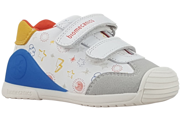 Biomecanics Josiah 252115 White Multi Boys First Shoes