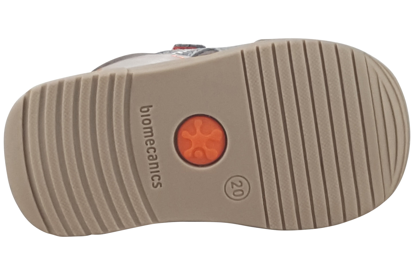 biomecanics kaiser 251127b boys trainers brown orange sole