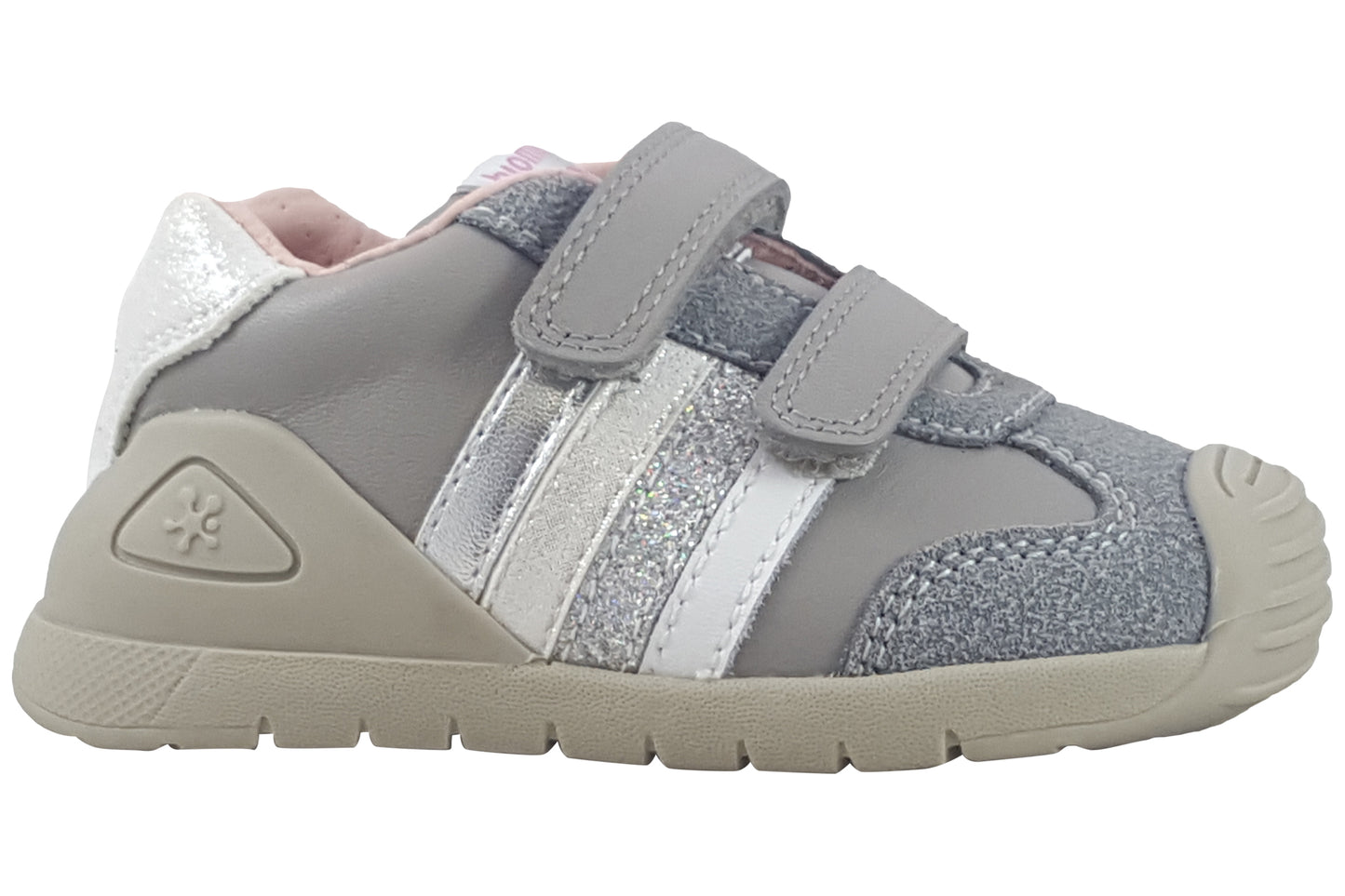 biomecanics kas girls first shoes grey met right