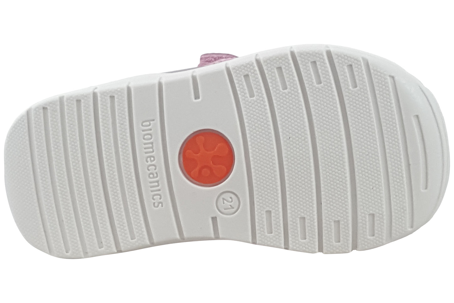 biomecanics katy girls first shoes pink silver sole