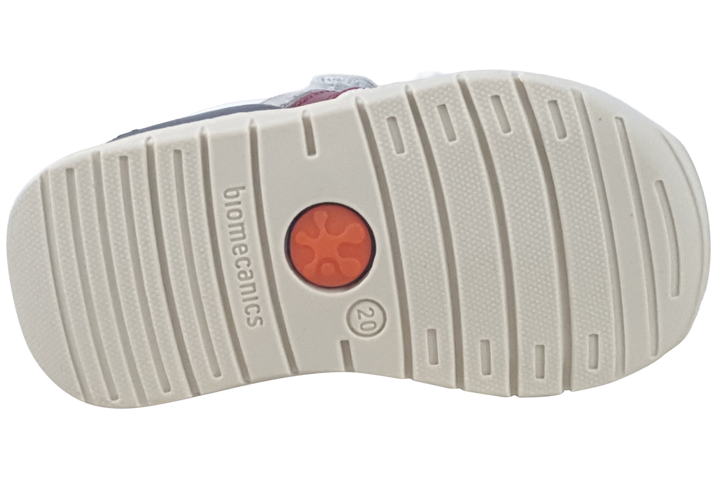 biomecanics kenneth boys first shoes white grey sole