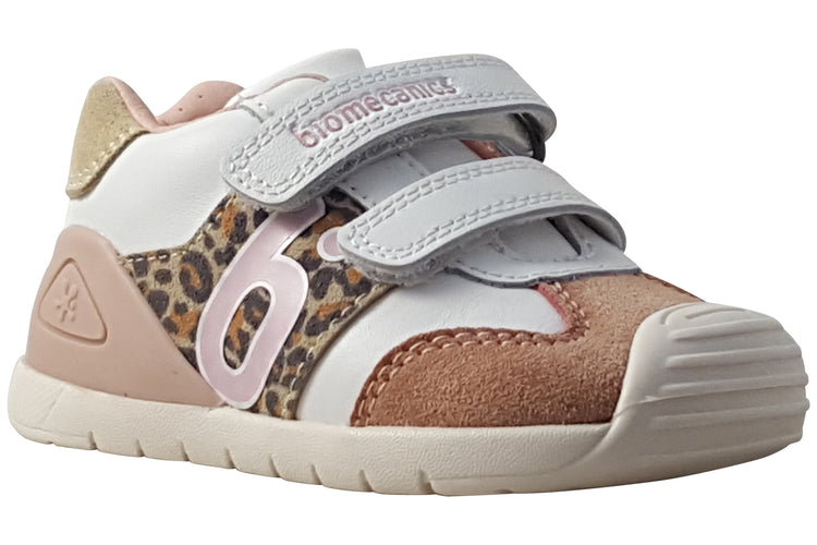 Biomecanics Margo 261108-C White Leopard Girls First Shoes