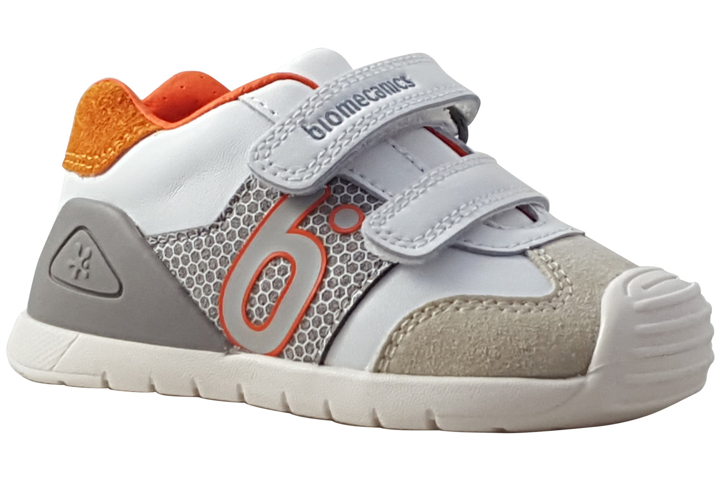 Biomecanics Mustafa 261108-E White/Orange Boys First Shoes
