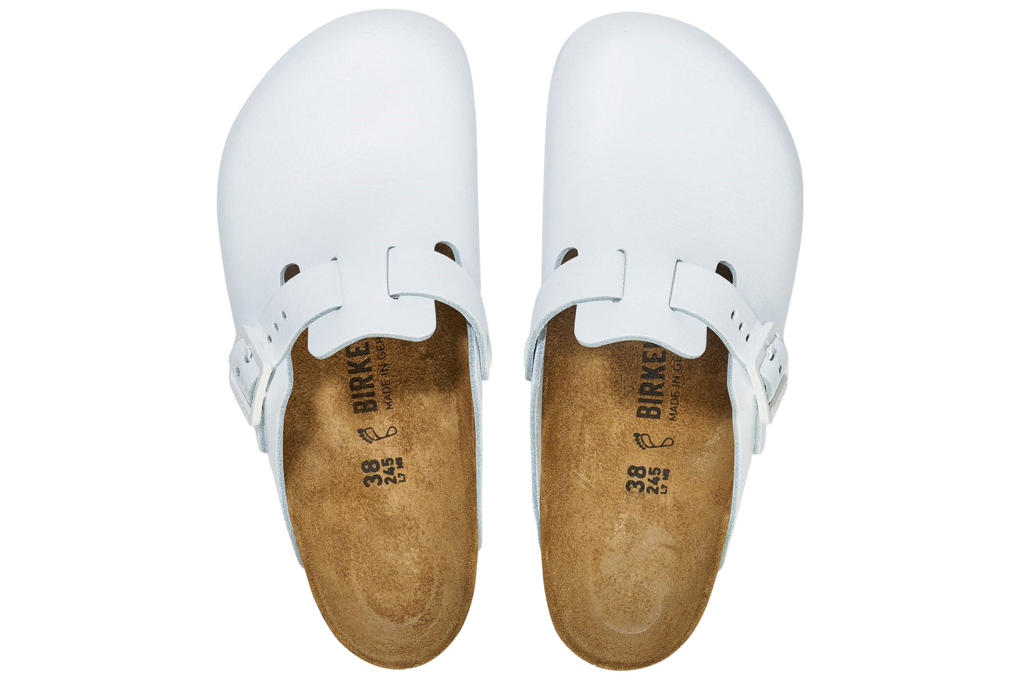 Birkenstock Boston Mule White Womens Sandals