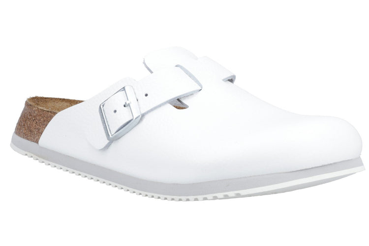 Birkenstock Boston Super Grip White Mens Sandals