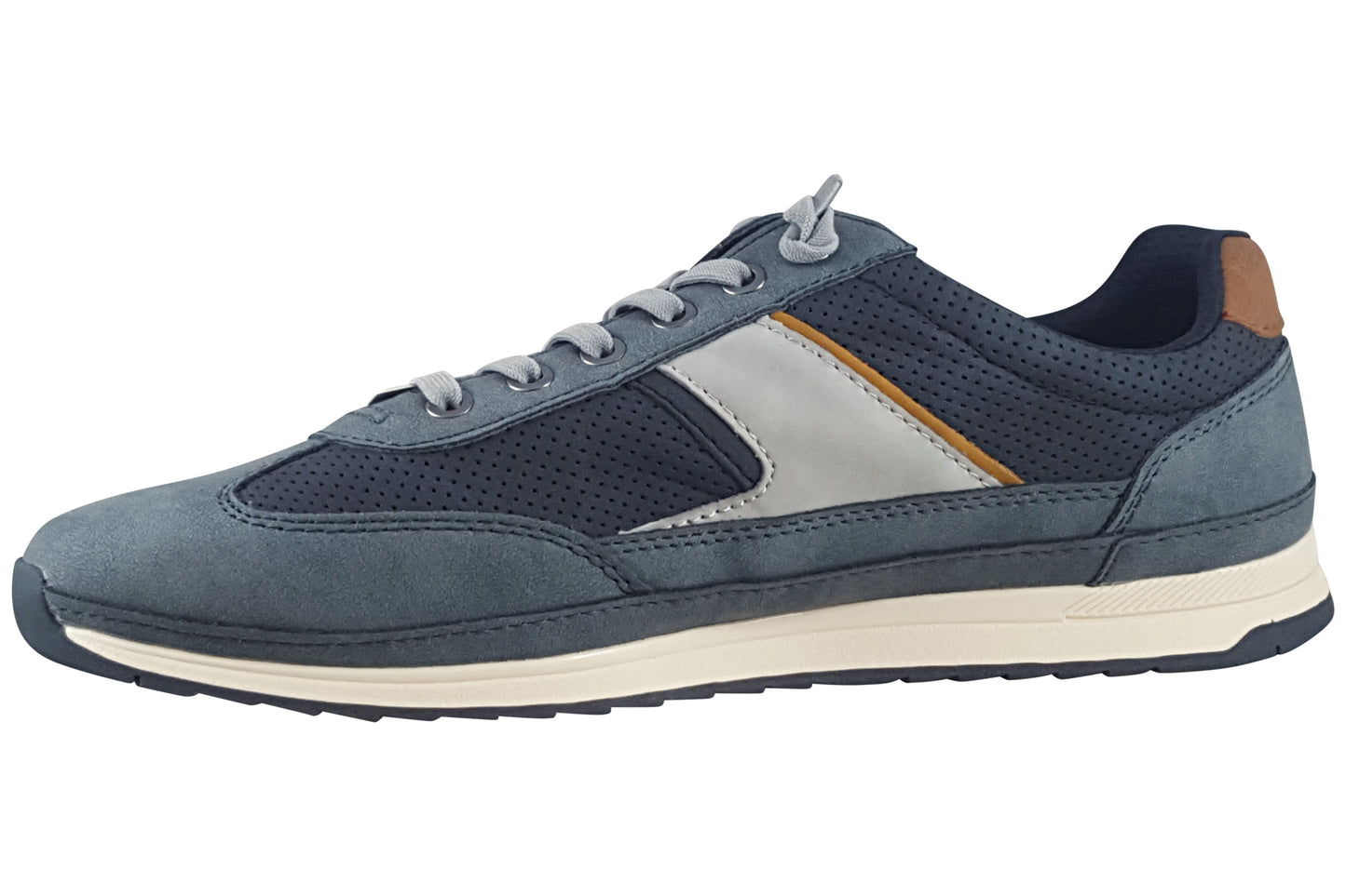 bugatti aguero blue mens shoes left