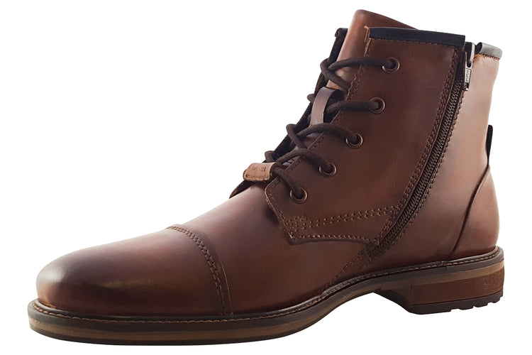 Bugatti Clark 33178239 Cognac Mens Boots