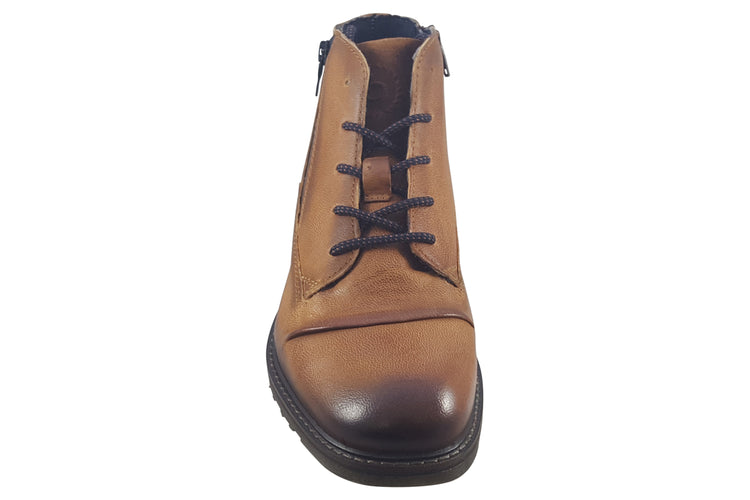Bugatti Ian 321AOU30 Cognac Mens Boots