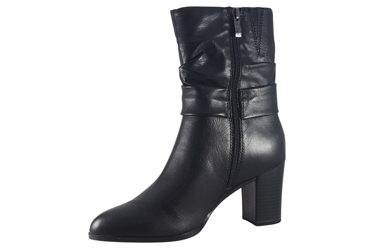 Caprice Laverne 25328-41 Black Leather Womens Boots