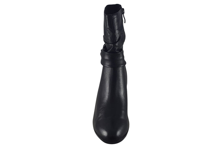 Caprice Laverne 25328-41 Black Leather Womens Boots