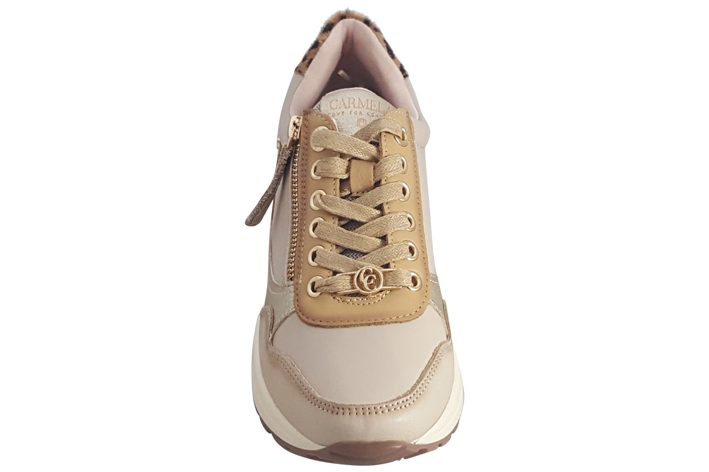 carmela carly 162442 beige womens trainers top