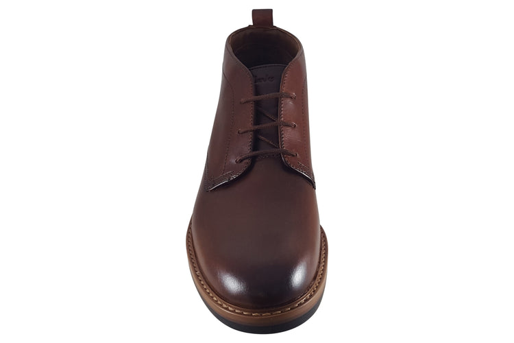 Clarks Aldwin Chukka Mid Tan Leather Mens Boots