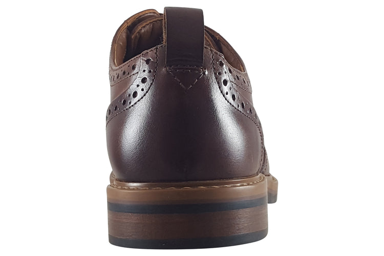 Clarks Aldwin Limit Mid Tan Leather Mens Shoes