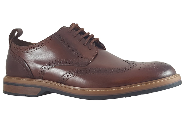 Clarks Aldwin Limit Mid Tan Leather Mens Shoes