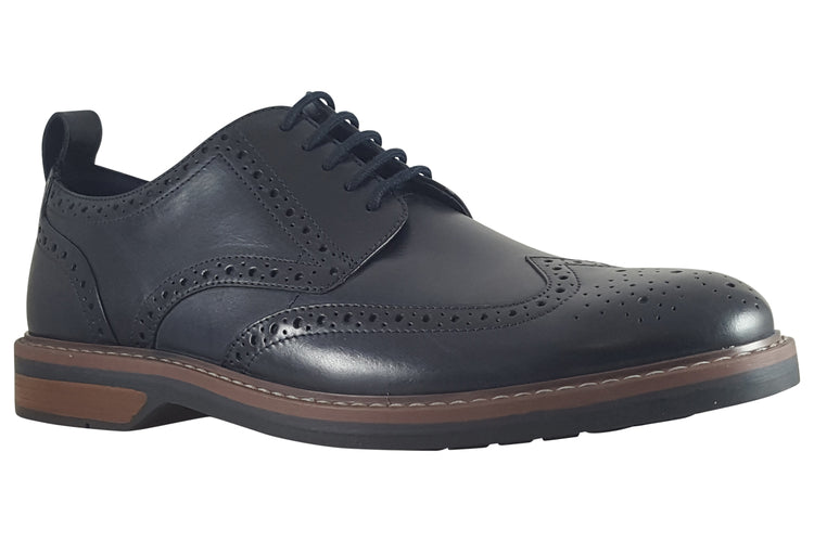 Clarks Aldwin Limit Navy Leather Mens Shoes