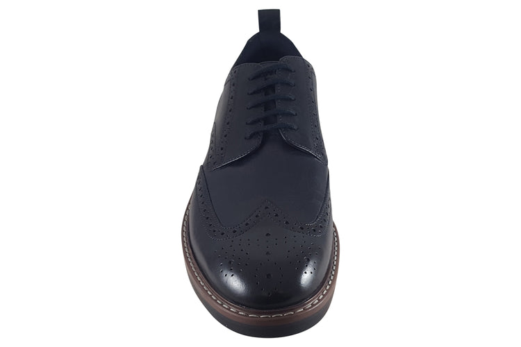 Clarks Aldwin Limit Navy Leather Mens Shoes