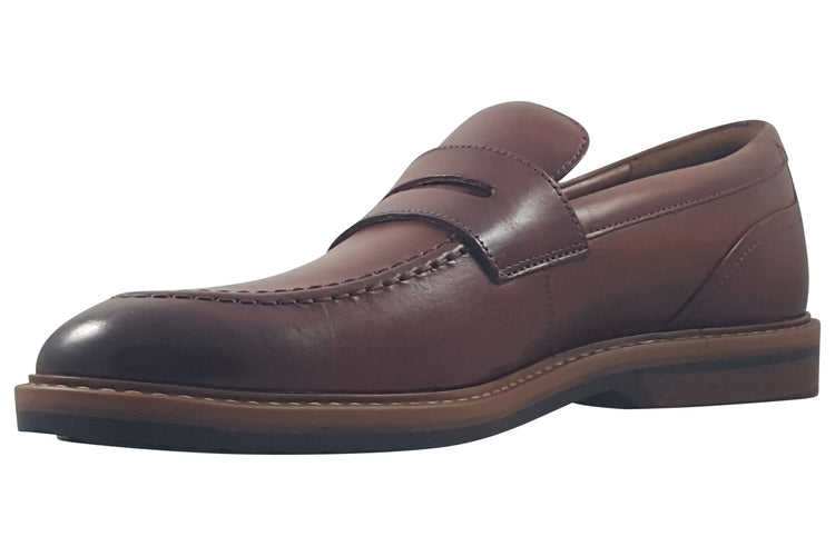 Clarks Aldwin Step Mid Tan Leather Mens Shoes
