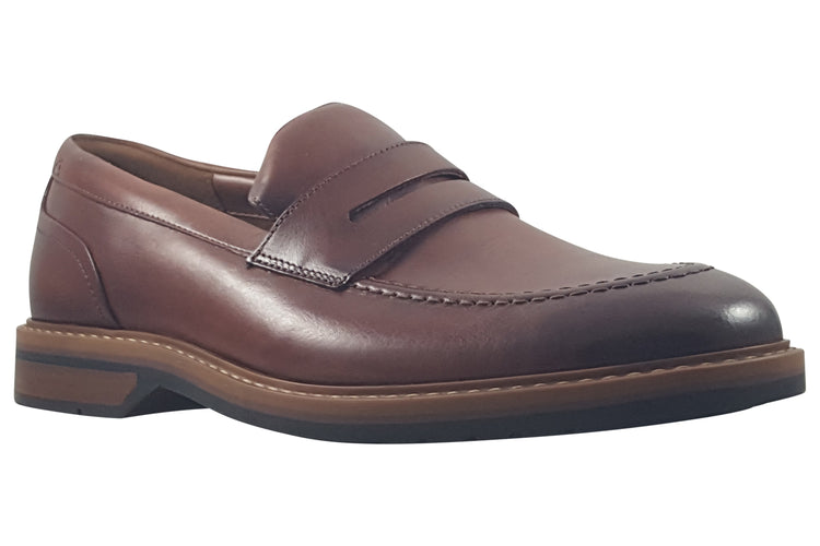 Clarks Aldwin Step Mid Tan Leather Mens Shoes