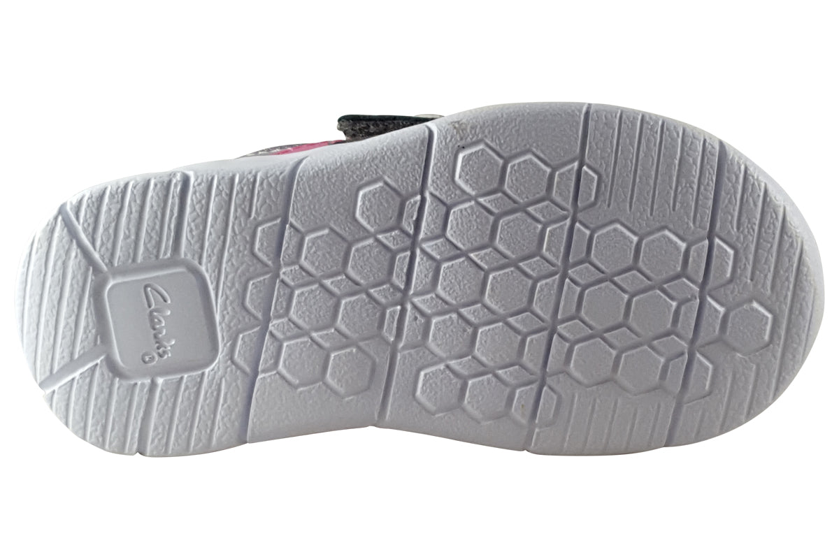clarks ath shimmer t purple girls shoes sole