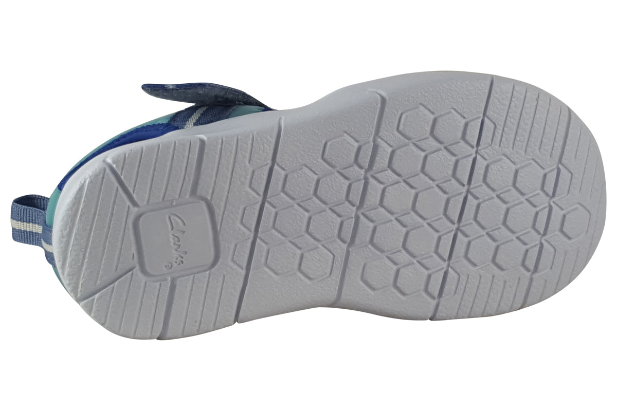 clarks ath water k blue combi boys sandals sole