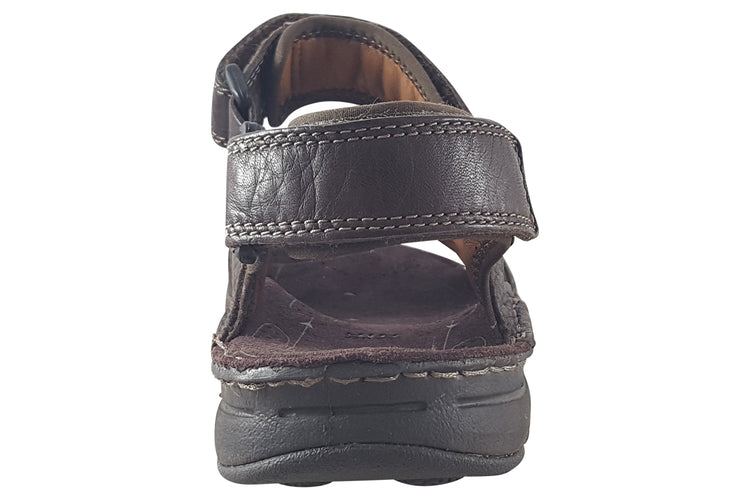 Clarks ATL Part Dark Brown Leather Mens Sandals
