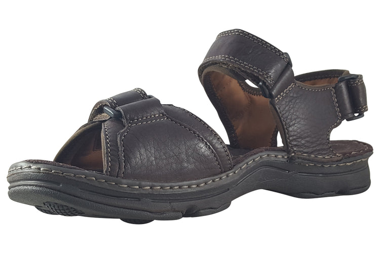 Clarks ATL Part Dark Brown Leather Mens Sandals