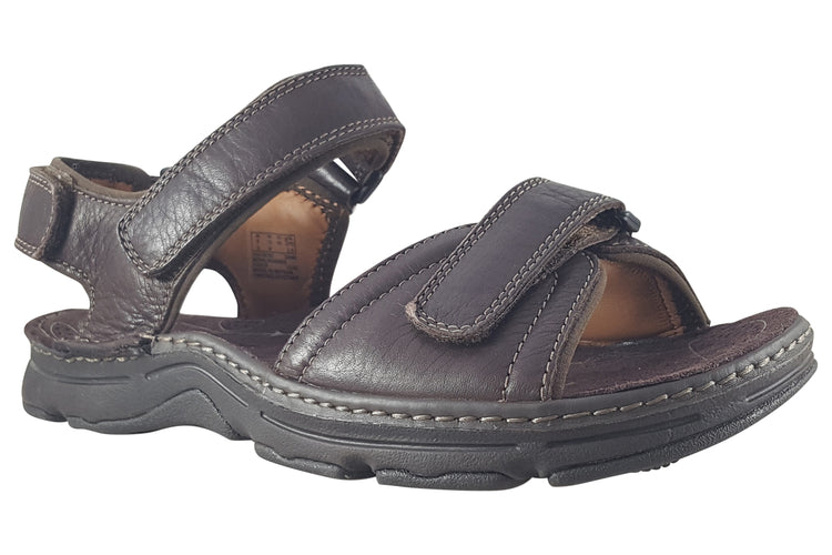 Clarks ATL Part Dark Brown Leather Mens Sandals