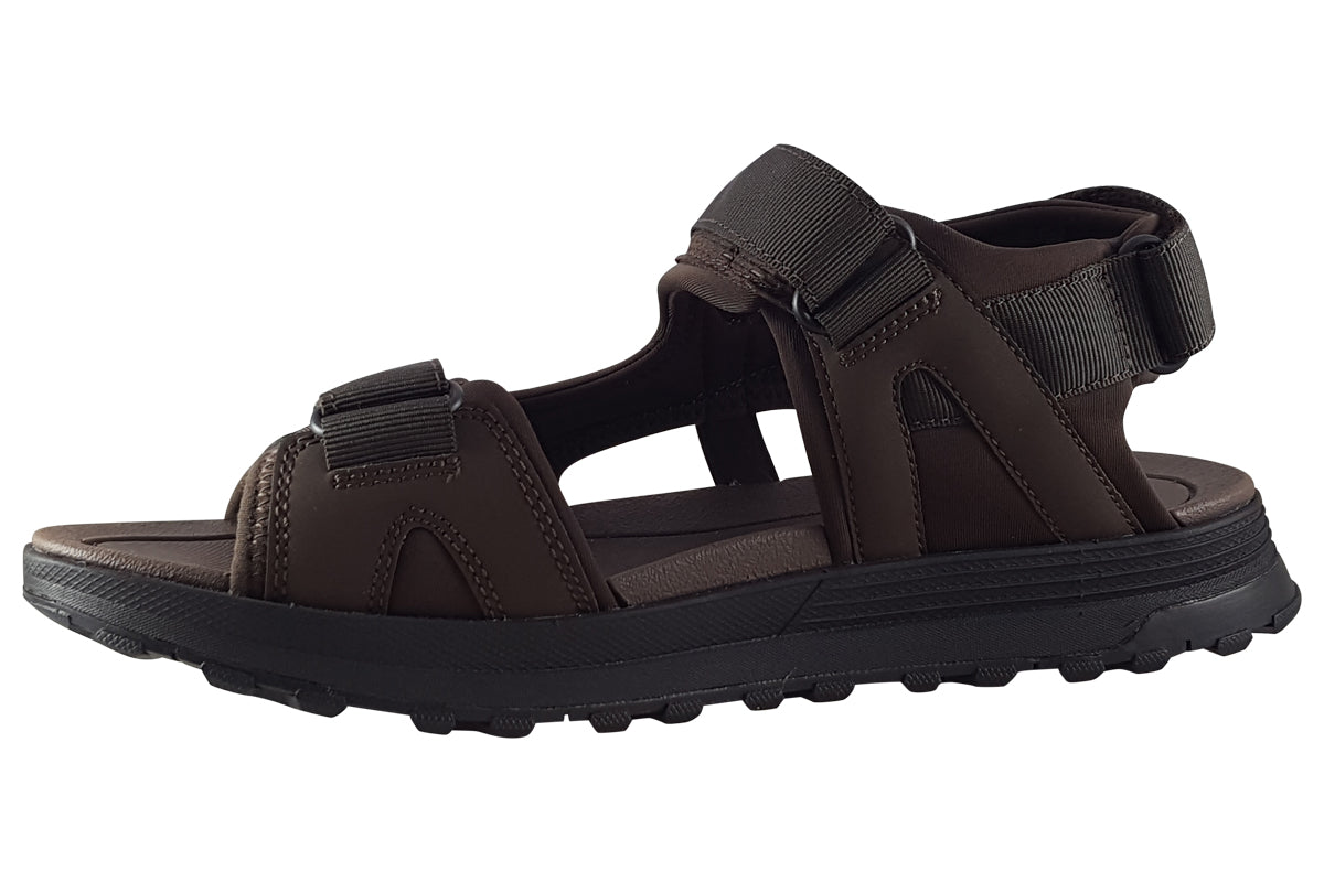 clarks atl trek sun brown combi g mens sandals left