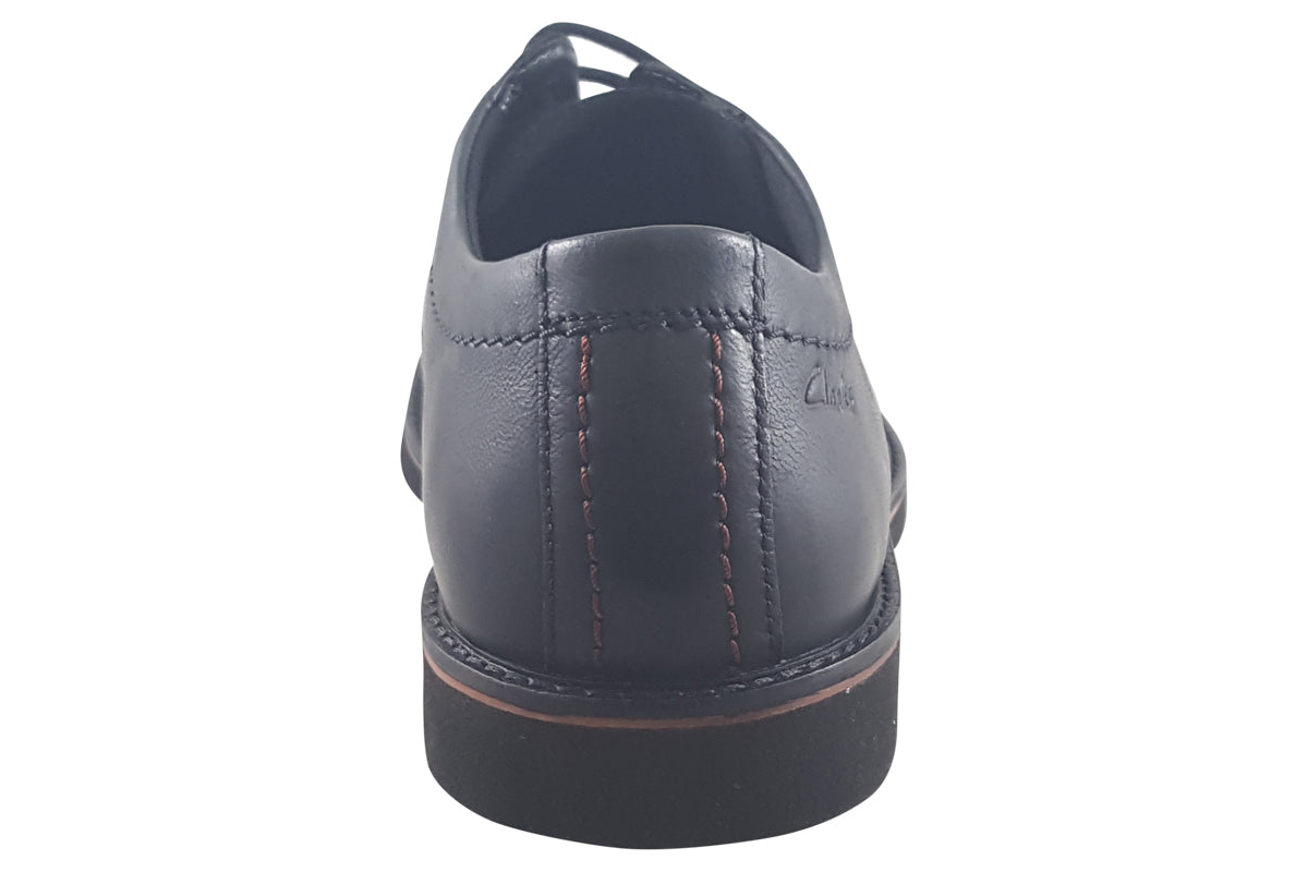 Clarks Back Clarks Atticus LTLace Black Mens Shoes – McConnell Shoes