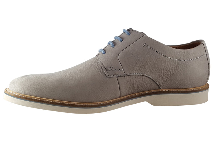 Clarks Atticus LTLace Grey Nubuck Mens Shoes