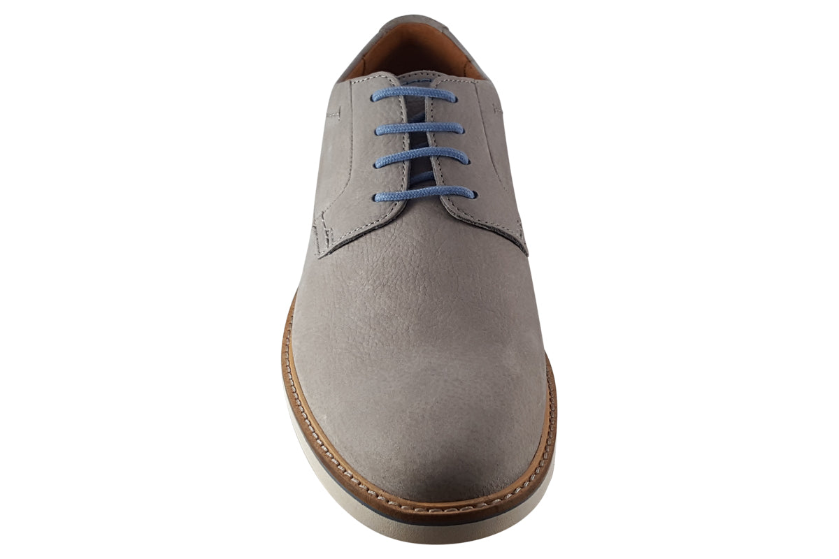 clarks atticus ltlace grey nubuck g mens shoes top