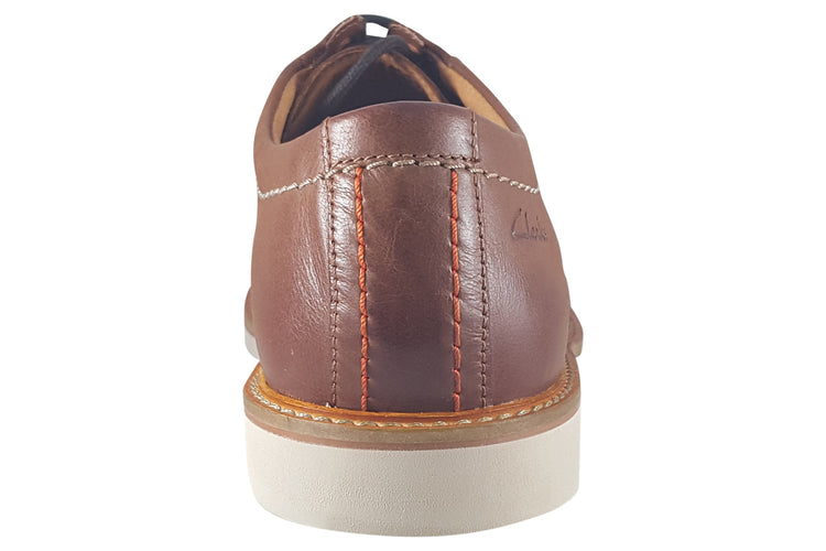 Clarks Atticus LTLace Dark Tan Leather Mens Shoes