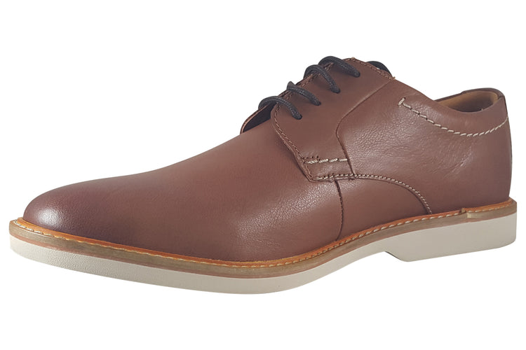Clarks Atticus LTLace Dark Tan Leather Mens Shoes