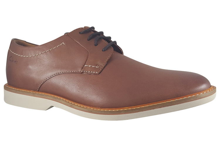 Clarks Atticus LTLace Dark Tan Leather Mens Shoes