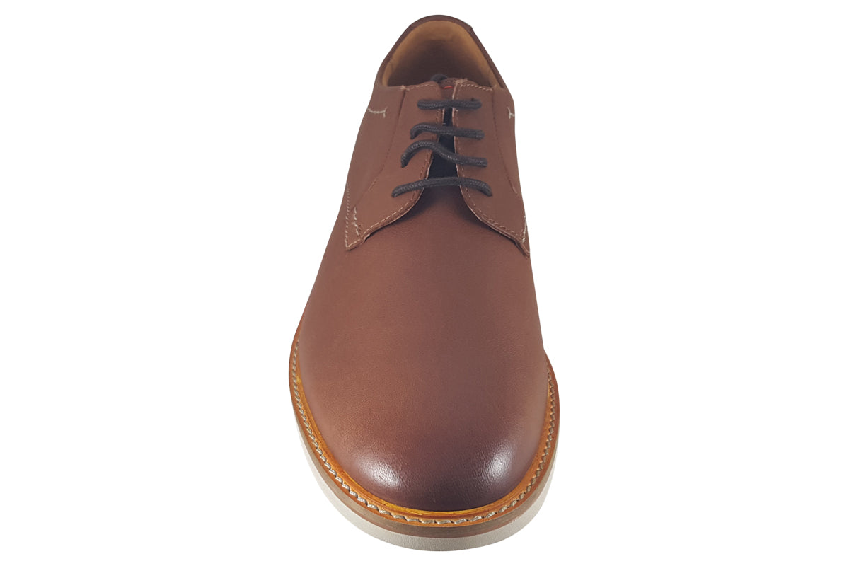clarks attitus ltlace dark tan leather mens shoes top
