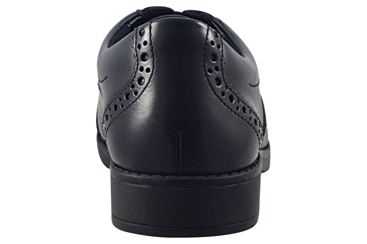 Clarks Aubrie Tap Y. Black Leather Girls School Shoes