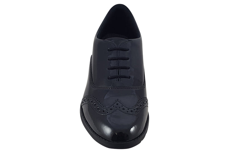 Clarks Aubrie Tap Y. Black Patent Girls School Shoes