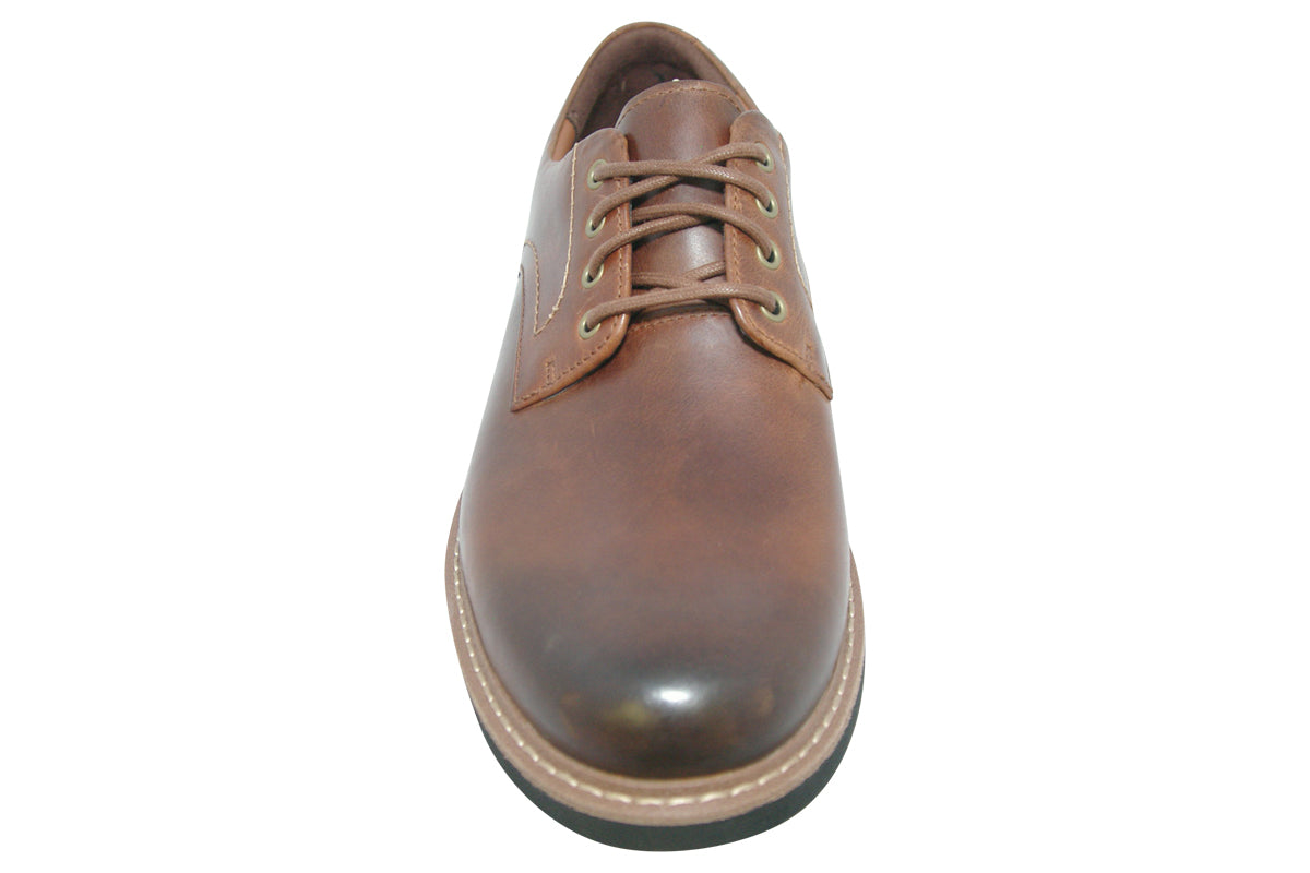 clarks batcombe hall dark tan leathera mens shoes top