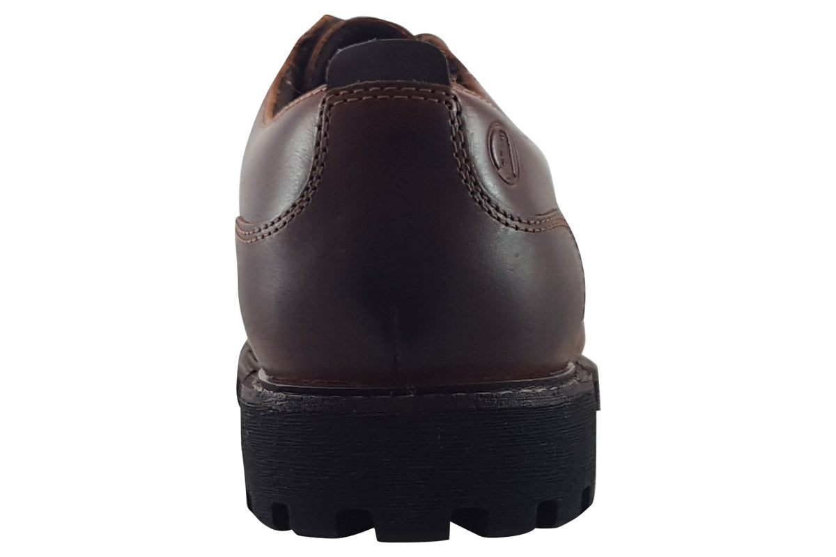 clarks batcombe tie dark tan mens shoes back