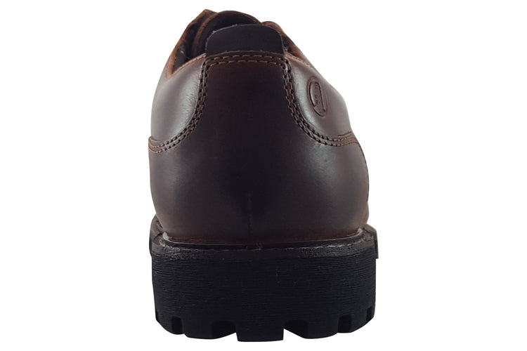 Clarks Batcombe Tie Dark Tan Leather Mens Shoes