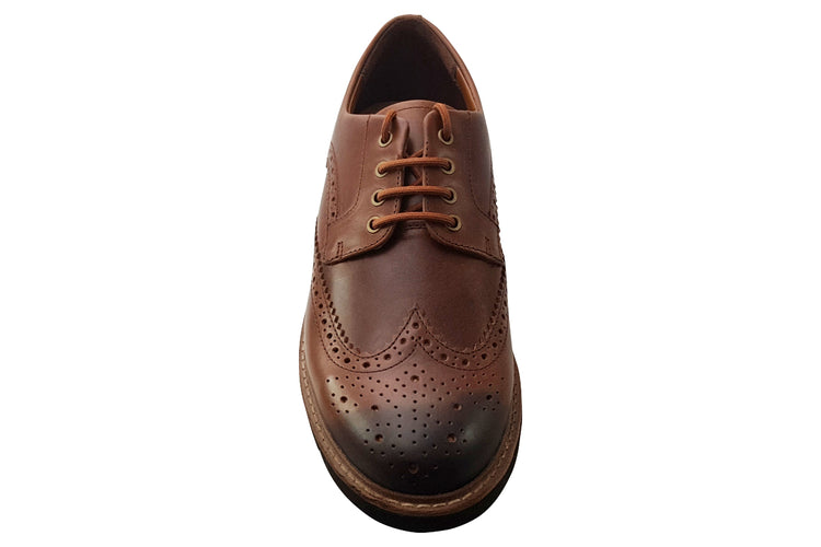 Clarks Batcombe Wing Dark Tan Leather Mens Shoes
