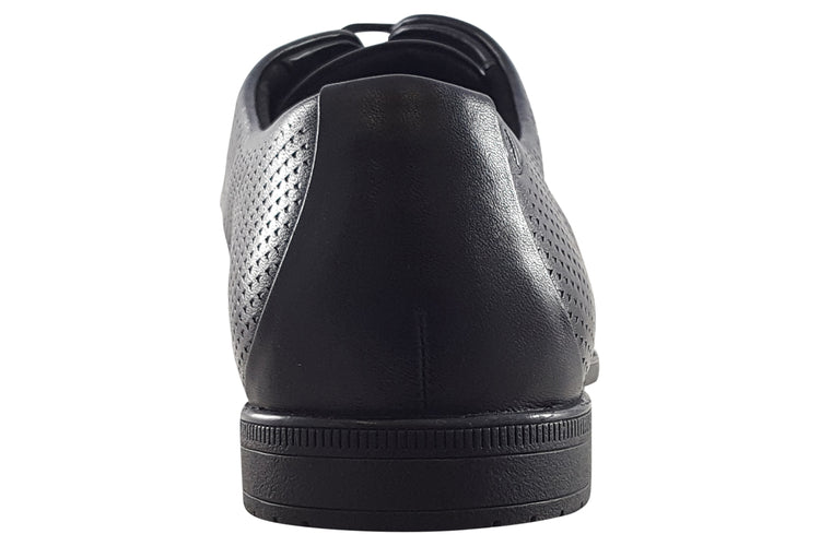 Clarks Boswyn Lace Black Leather Mens Shoes