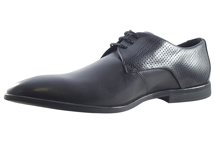 Clarks Boswyn Lace Black Leather Mens Shoes